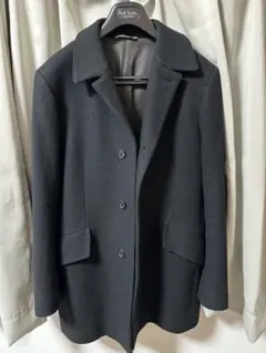 Paul Smith 黒 ウールコート L 日本製 花柄裏地 メンズ