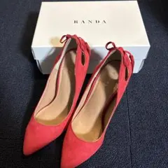 RANDA レッド ハイヒール パンプス