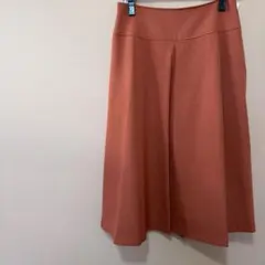 ベルメゾン 千趣会 オレンジ フレアスカート ひざ丈
