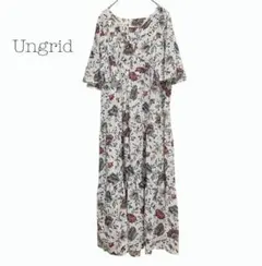 アングリッド　Ungrid　エスニックフラワーワンピース　花柄　アイボリー