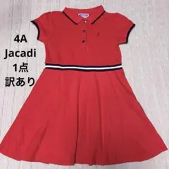 新品　Jacadi ポロシャツワンピース 4A 104cm レッド 訳ありのサムネイル