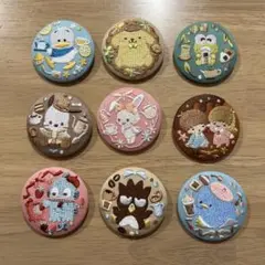 サンリオキャラクターズ 刺繍缶バッジ 9種