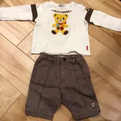 ミキハウス ロンT & 短パンセット　80