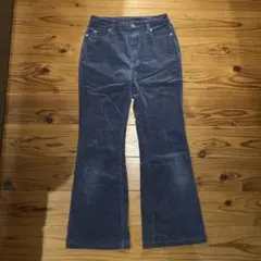 【美品】GU コーデュロイ フレアパンツ ブルー