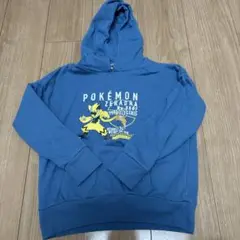 【ポケットモンスター】ポケモン ゼラオラ パーカー 水色 120