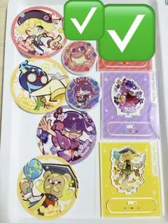 ぷよクエカフェ アクリルスタンド 缶バッジ コースター　10点セット ぷよクエカフェ アクリルスタンド 缶バッジ コースター 10点セット