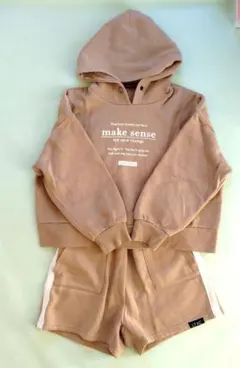 lovetoxic パーカーとショートパンツセット Sサイズ ベージュ