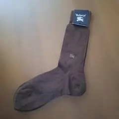 Burberry's ブラウンリブ編みソックス 25-27cm