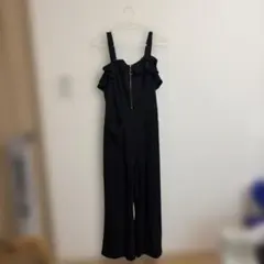SHEIN ブラック フリル サロペット オールインワンのサムネイル