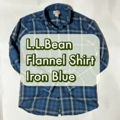 【美品】L.L.Bean ネルシャツ ブルー系