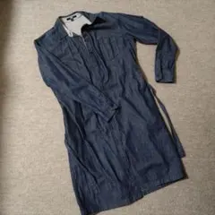 ユニクロ　デニム風シャツワンピース