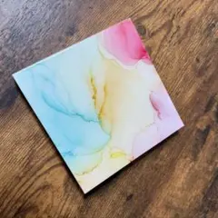 アルコールインクアート 一点物 レインボー系