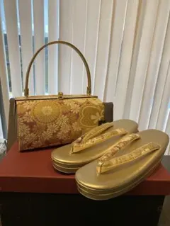 未使用 草履バッグセット 帯地 成人式 結婚式 振袖 卒業式袴にも フリーサイズ