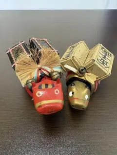 赤べこ 金べこ 郷土玩具 2体セット