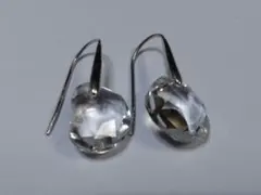 l大粒スワロフスキー フック式ピアス