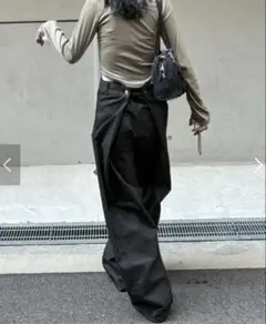 back tuck snap button pants デニム　パンツ　ワイド