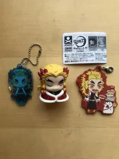 鬼滅の刃　煉獄杏寿郎☆おねむたん、ローソンラバスト、ここみえアクリルキーホルダー