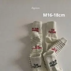 新品/digreen 韓国子供服キッズ靴下3足セットM16-18cm