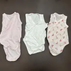 【60㎝70cm】UNIQLO ボディスーツ ノースリーブ 3点セット
