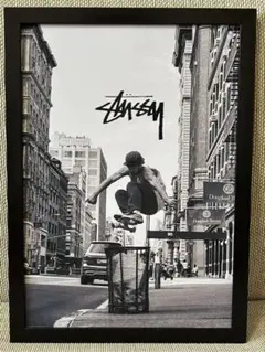 67 stussy アートポスター　アメリカンレトロ　額付き