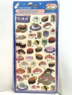 m*o様 お寿司シール　和風キャラクター 3Dステッカー　日本　立体シール　硬質
