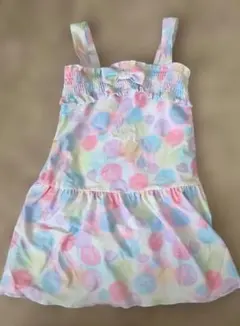 SKAPE 女の子用 ワンピース水着 130cm パステルドットのサムネイル