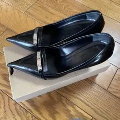 GUCCI ブラック レザーパンプス　 36 1/2美品