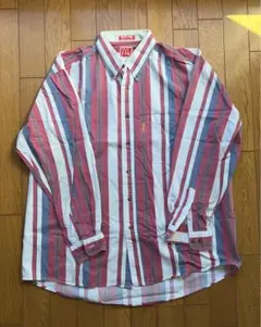 【公式ライセンス】90sマクドナルド ヴィンテージ ストライプシャツ Lのサムネイル