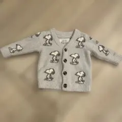 【美品】ジェラートピケ スヌーピーコラボ カーディガン70センチ(70〜80)