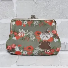 リトルミイのジャガード織り　がま口ポーチ 　化粧ポーチ　MOOMIN　ムーミン