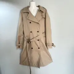 ナチュラルビューティー トレンチコート ダブルボタン ツイード あったかい