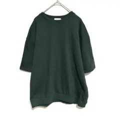 a.v.v ダークグリーン 五分袖 カットソー　トレーナー　Tシャツ　S