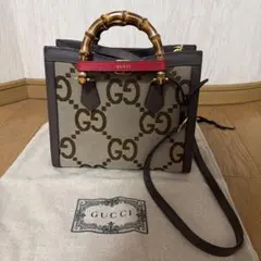 《希望額コメント可》美品　GUCCI ダイアナ　ジャンボGG スモールトート