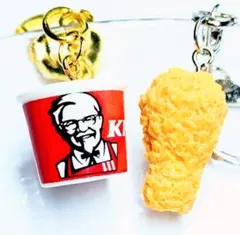 【ケンタッキー】フライドチキン めじるし　キーホルダー　S1098