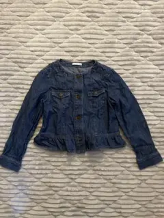 GU デニムジャケット 裾フリル 120cm