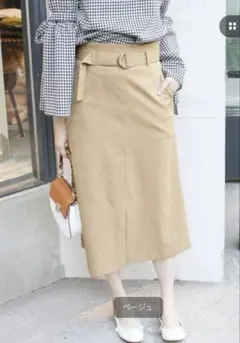 SLOBE IENA スローブイエナ ☆スパンライクチノスカート36 ベージュ