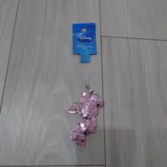 ミニー　ストラップ　キーホルダー　スパンコール　ディズニー　Disney