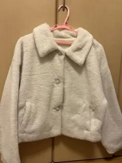 continue de nice cjaup ビジューボタン　ファーブルゾン