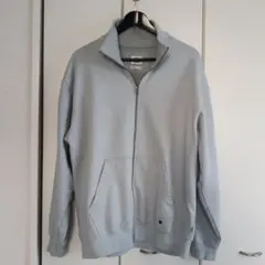 ライトグレー フルジップパーカー