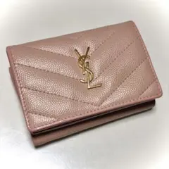 2026年最新】Saint Laurent カラー：ピンク系 レディース 三つ折り財布