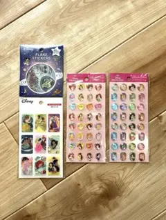 ★ディズニープリンセス★ストーンシール立体　フレークシールステッカー　3Dシール