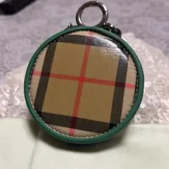 BURBERRY コインケース 丸型 チェック柄 グリーンのサムネイル