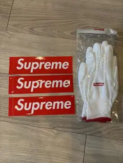 Supreme シュプリーム ノベルティ グローブ 手袋 軍手① ステッカー付き