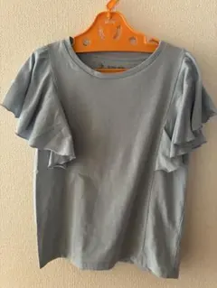 GLOBAL WORK フリル袖Tシャツ ライトブルー 140のサムネイル
