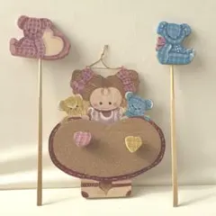 コルクボード　レッド　スティック2本セット