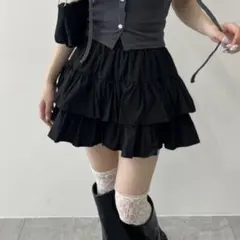 WEGO PHILLY ブラック フレアミニスカート