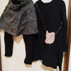 猫耳ポシェット付きパーカー 140サイズ 福袋　ワンピース　パーカー　スカート