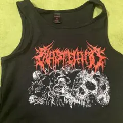 グラフィックプリント タンクトップ 黒