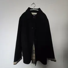 【SALE】バーバリー ダブルフェイス コートウール カシミヤ ノバチェック