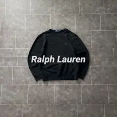 Polo Ralph launre 両面 V 字 スウェット 短丈 ブラック S